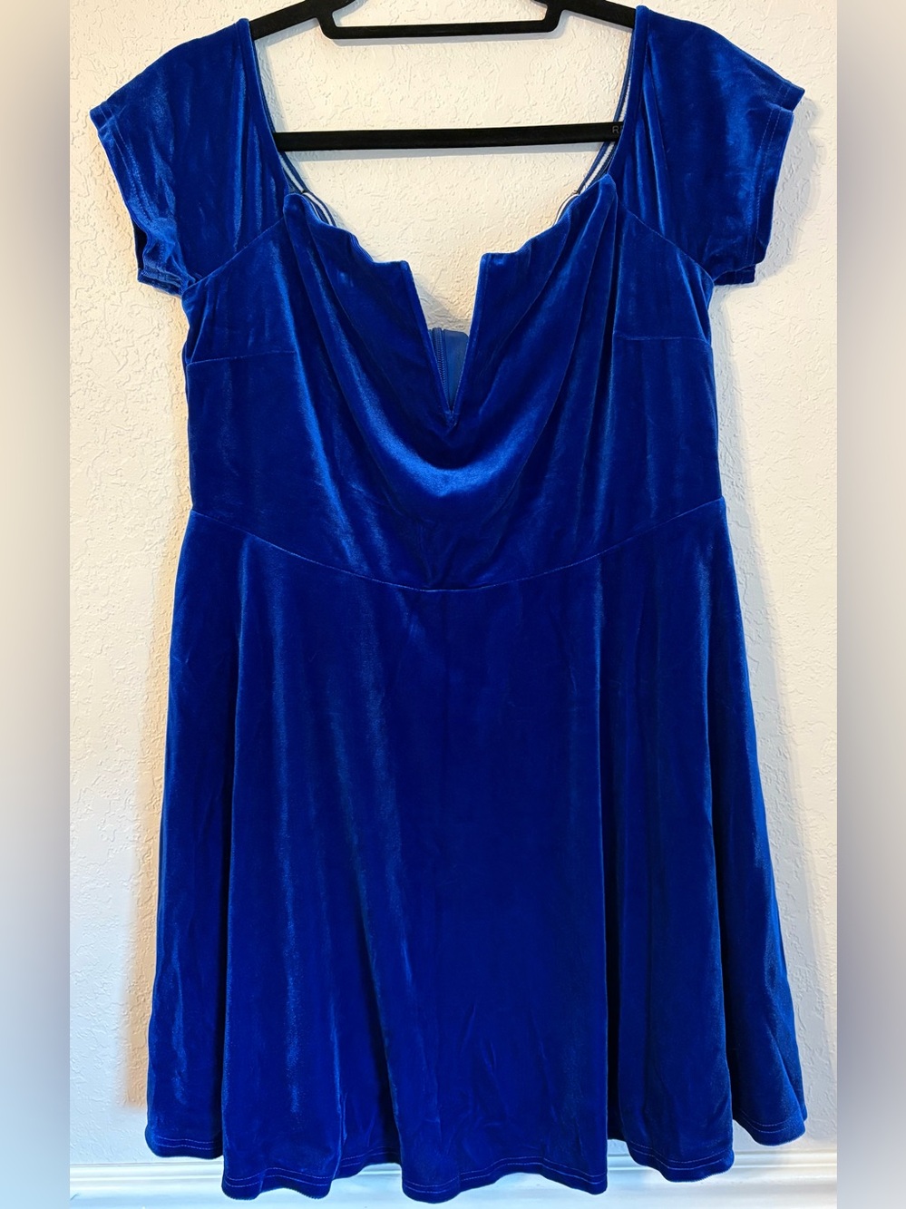 Lulu's Royal Blue Velvet Mini Dress